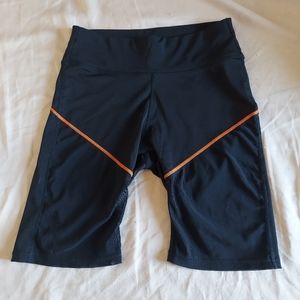Black/orange biker shorts